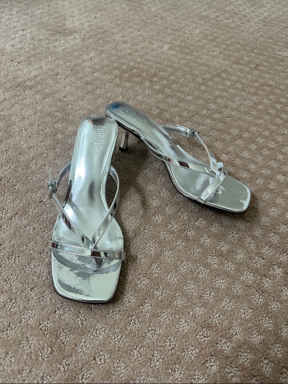 Brand new silver kitten heels x Rita Ora collection
